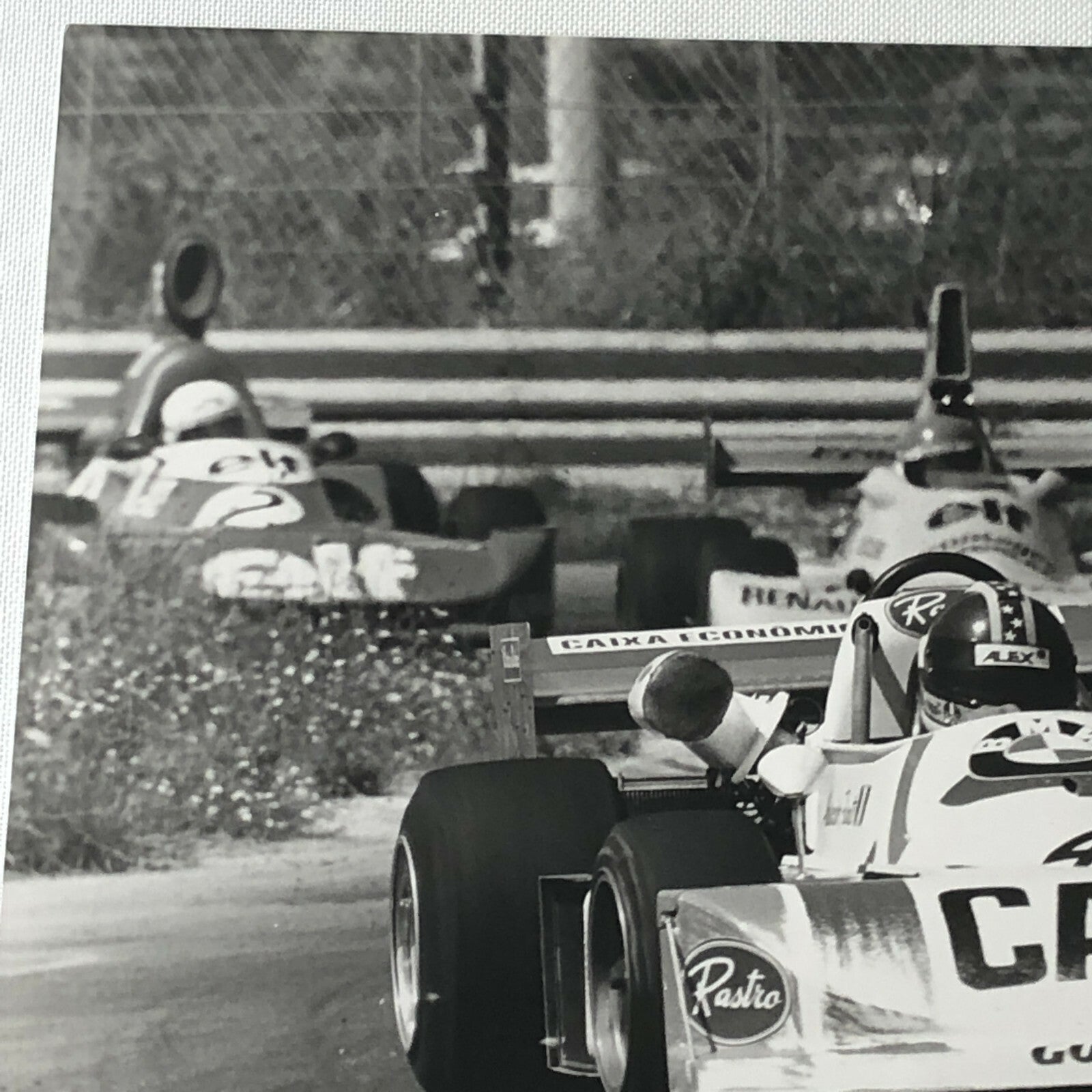 Vintage 1976 Formula 2 F2 Pergusa Grand Prix Racing Photo Photograph Ribeiro + 