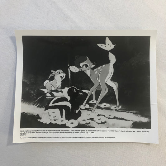 Bambi Flower Thumper Movie Film Re-Release Press Photo Photograph Walt Disney