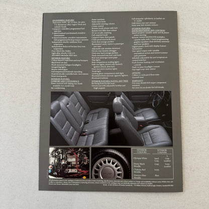 Acura Legend Car Sales Brochure Catalog Canadian Advertising