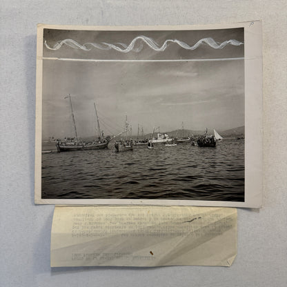 Vintage Royal Canadian Navy Ship Photograph Photo HMCS Saguenay Boat