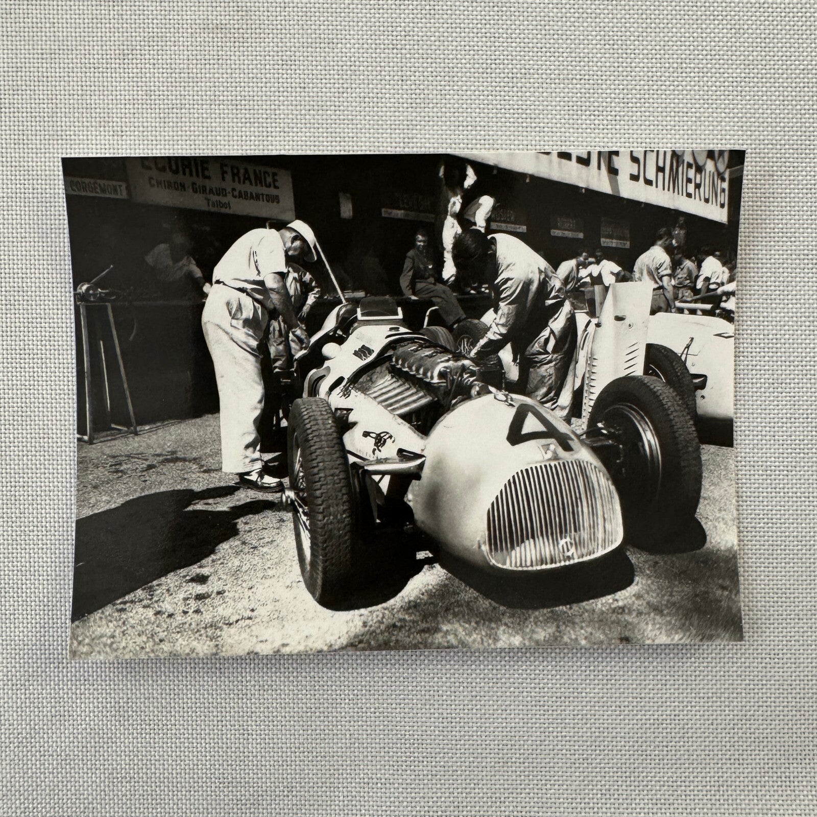 Vintage Talbot Racing Car Photo Photograph 1948 Modern Print