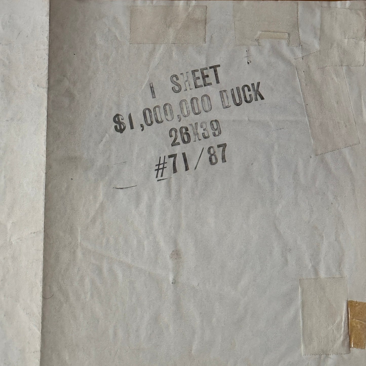 Vintage Disney Movie Poster $1,000,000 Duck Walt Disney Film Million Dollar Duck