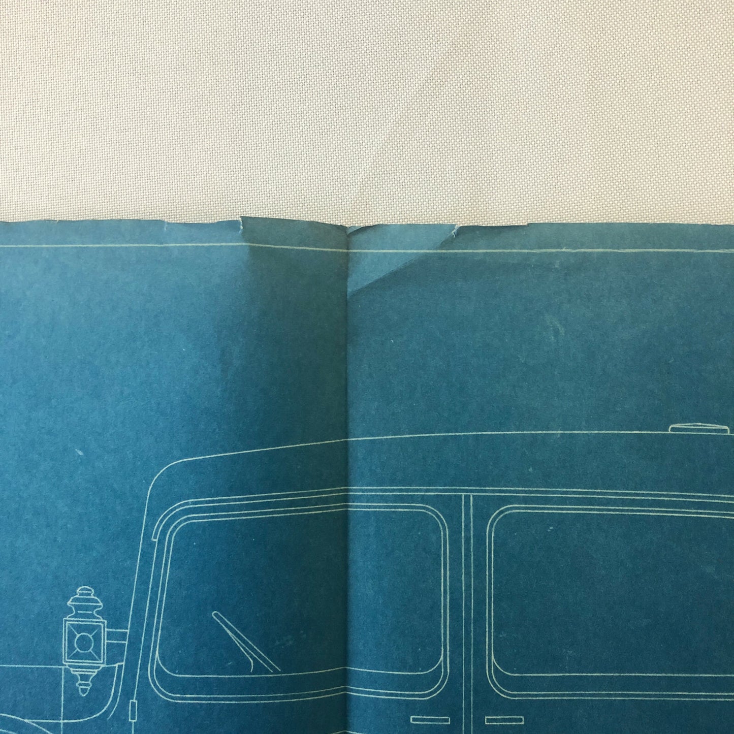 1932 Coachbuilder Car Design Blueprint Rendering Blue Print Taxi Body Style