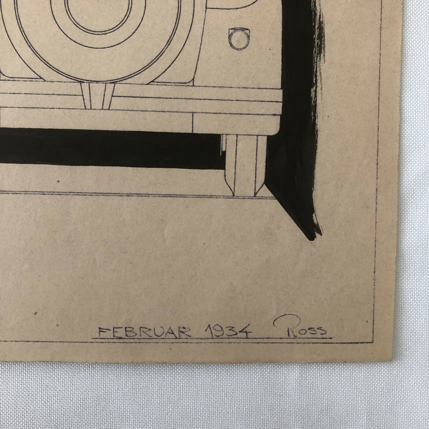 1934 Coachbuilder Car Design Blueprint Rendering Blue Print Coupe 