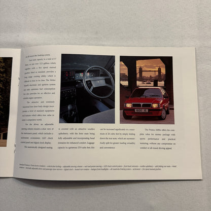 Lancia Prisma Car Sales Brochure Catalog Advertising Prisma Symbol 1600ie