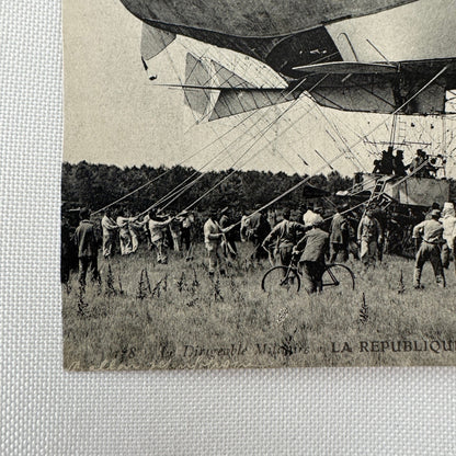 Vintage Zeppelin Airship Dirigible Postcard Post Card French