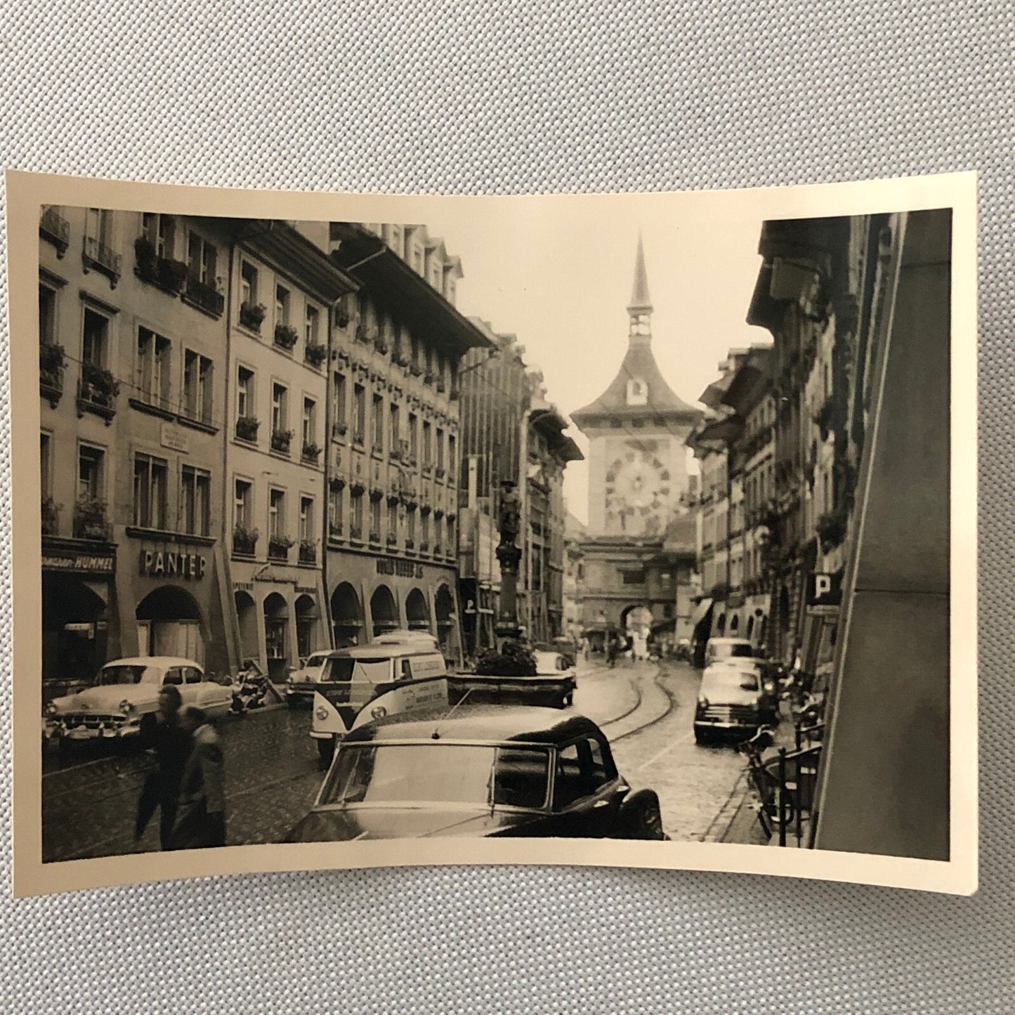 Vintage Photo Photograph Snapshot Street Europe Volkswagen VW Van Cars + AL22SM2