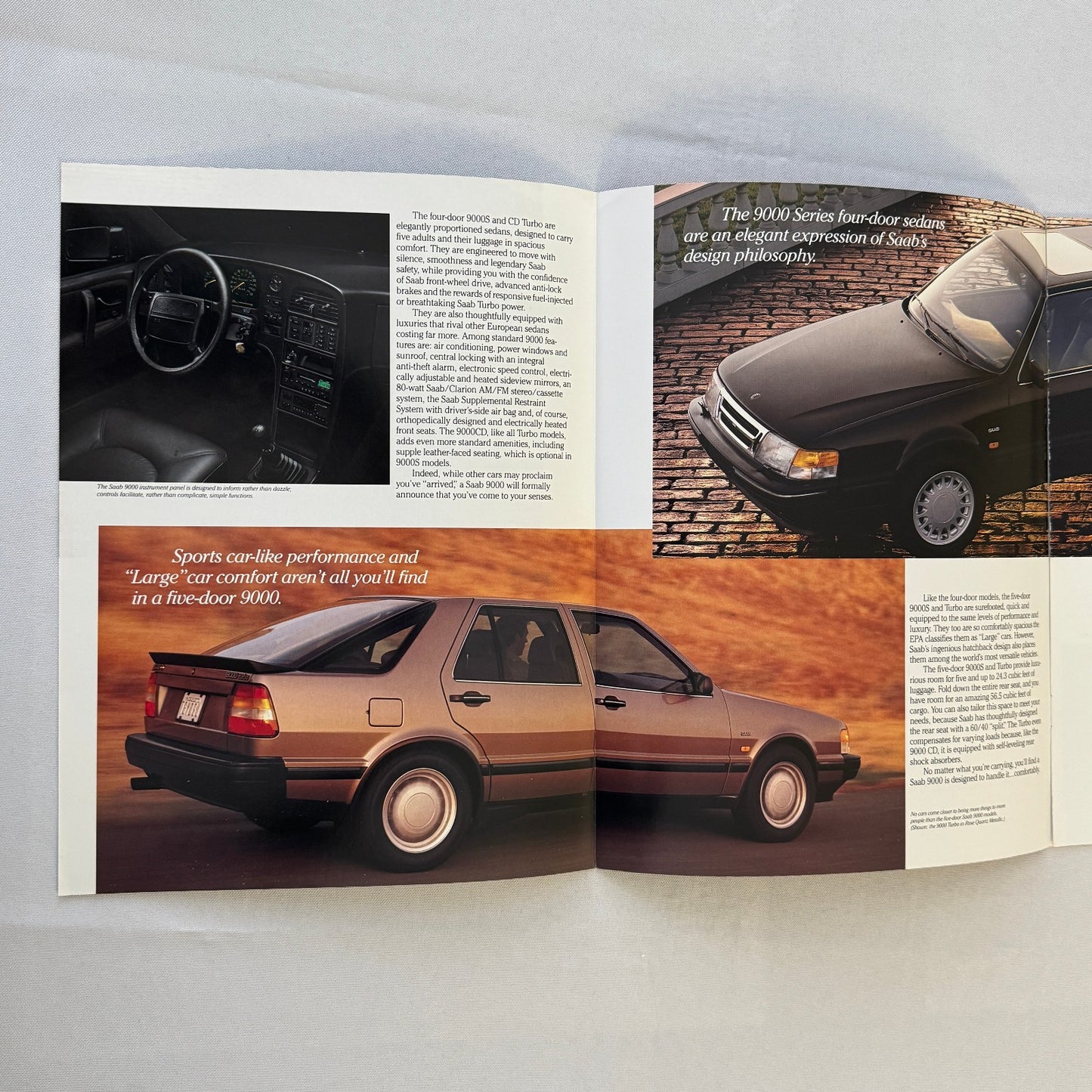 1990 Saab Car Sales Brochure Catalog 900 9000 900 SPG Turbo Convertible