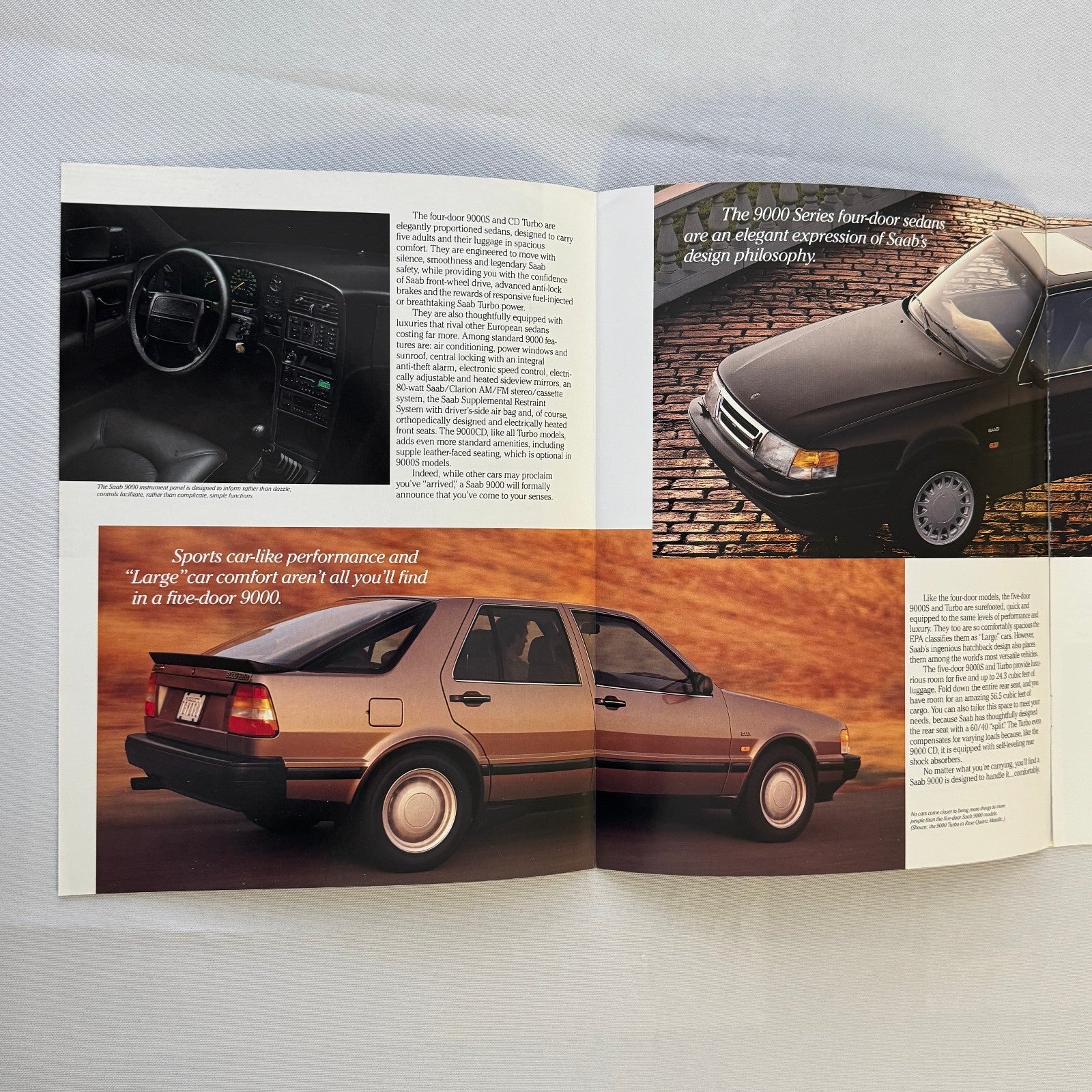 1990 Saab Car Sales Brochure Catalog 900 9000 900 SPG Turbo Convertible