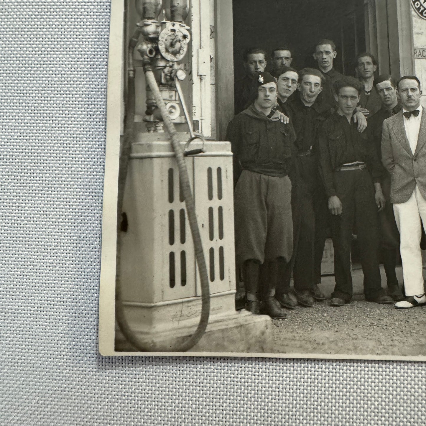 Vintage Postcard Real Photo Postcard RPPC Gas Station Shell Gas Pump Texaco Men