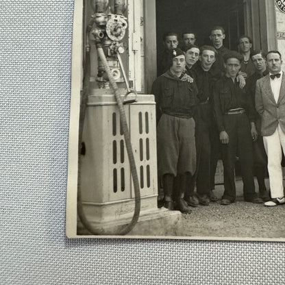 Vintage Postcard Real Photo Postcard RPPC Gas Station Shell Gas Pump Texaco Men