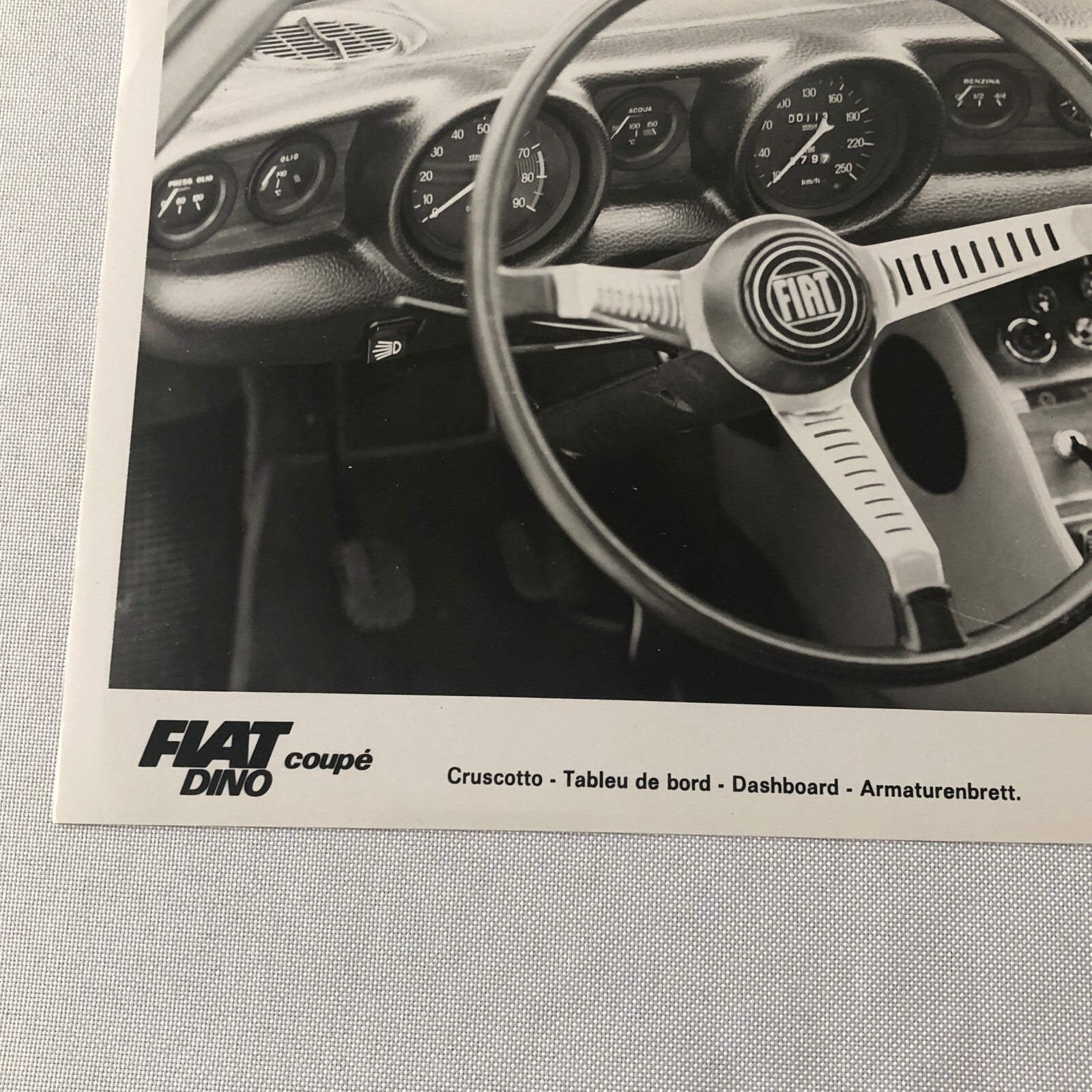 Fiat Dino Coupe Factory Press Photo Photograph
