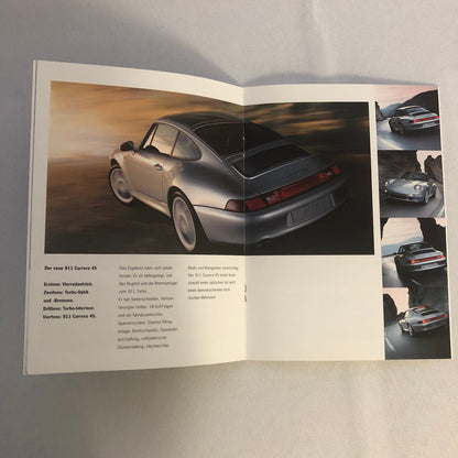 Porsche 911 Sales Brochure Catalog GERMAN TEXT Coupe Cabriolet Targa 4 4S Turbo