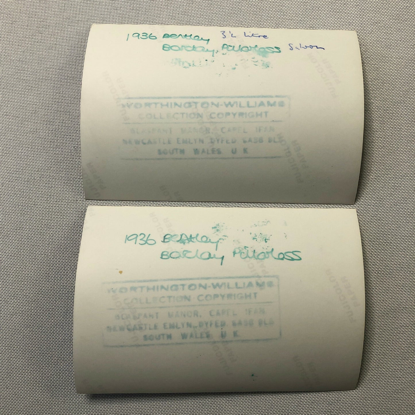 Vintage 1936 Bentley Car Photo Saloon Automobile Photograph Lot of 2