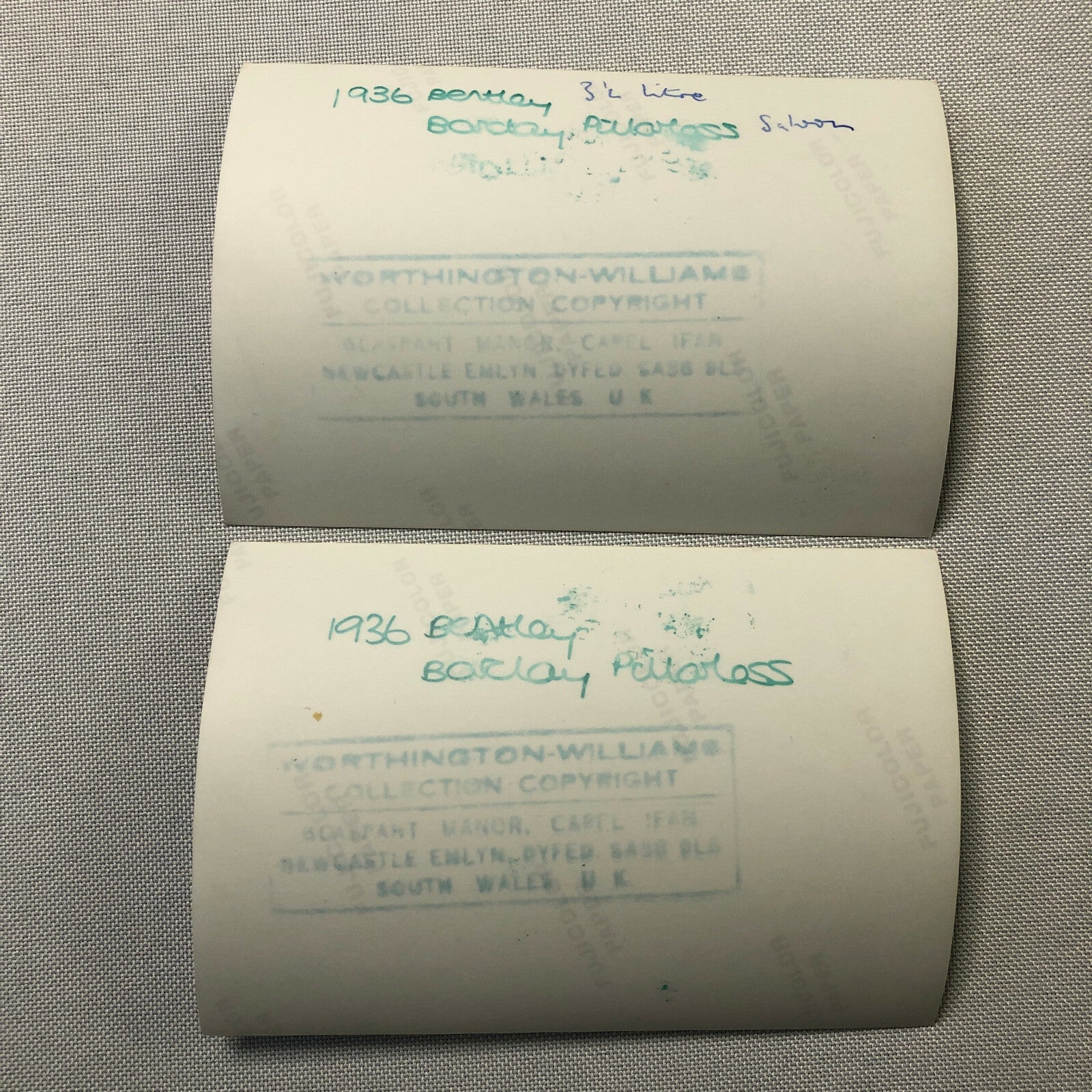 Vintage 1936 Bentley Car Photo Saloon Automobile Photograph Lot of 2