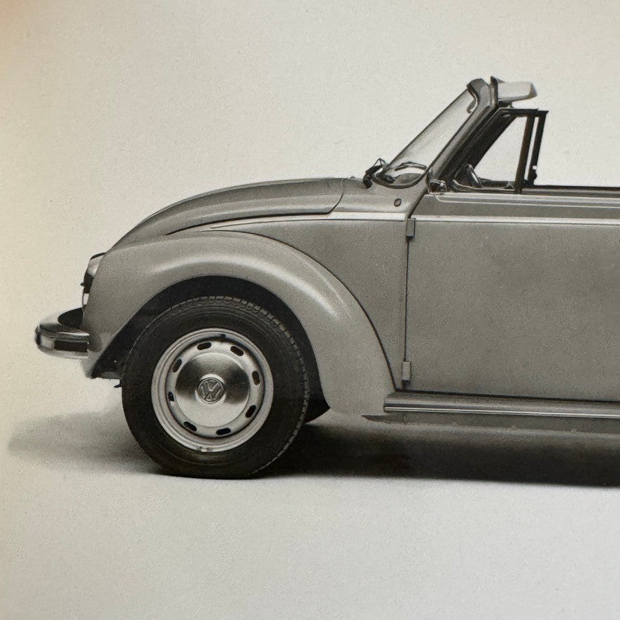 Vintage Volkswagen Beetle Convertible VW Bug Car Photo Photograph Print