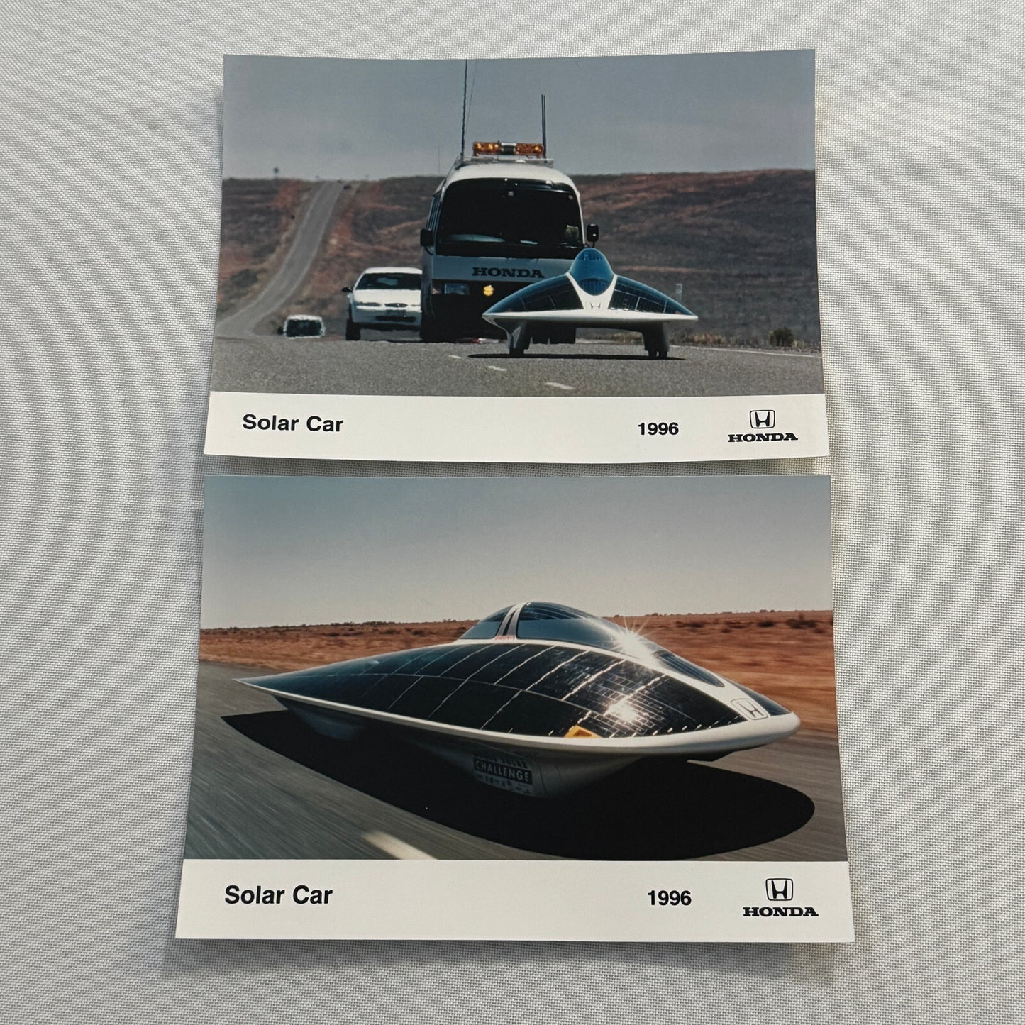 1996 Honda Solar Car Factory Press Photo Photograph Print Lot 2x