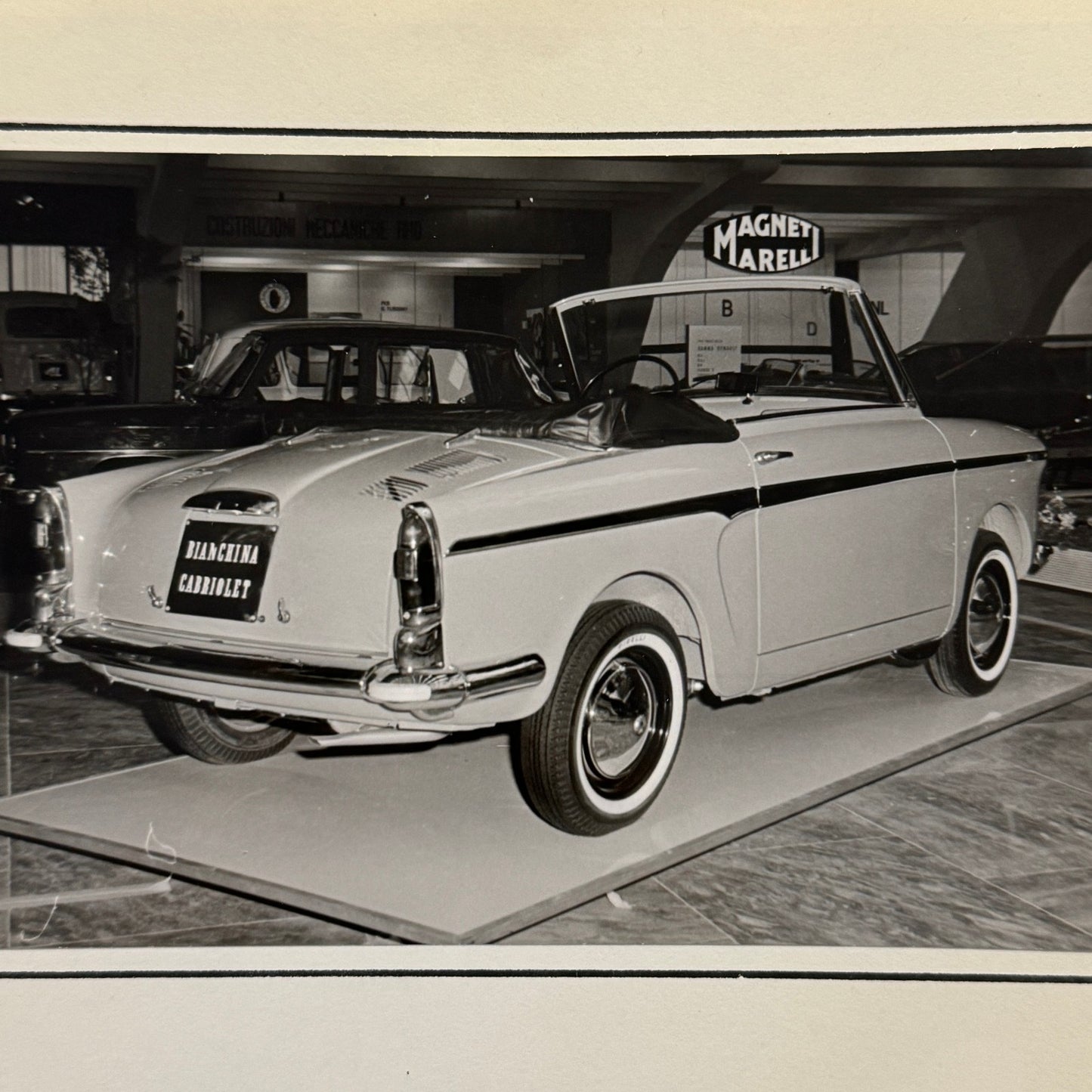 Autobianchi Bianchina Cabriolet Convertible Car at Autoshow Photo Photograph Lot