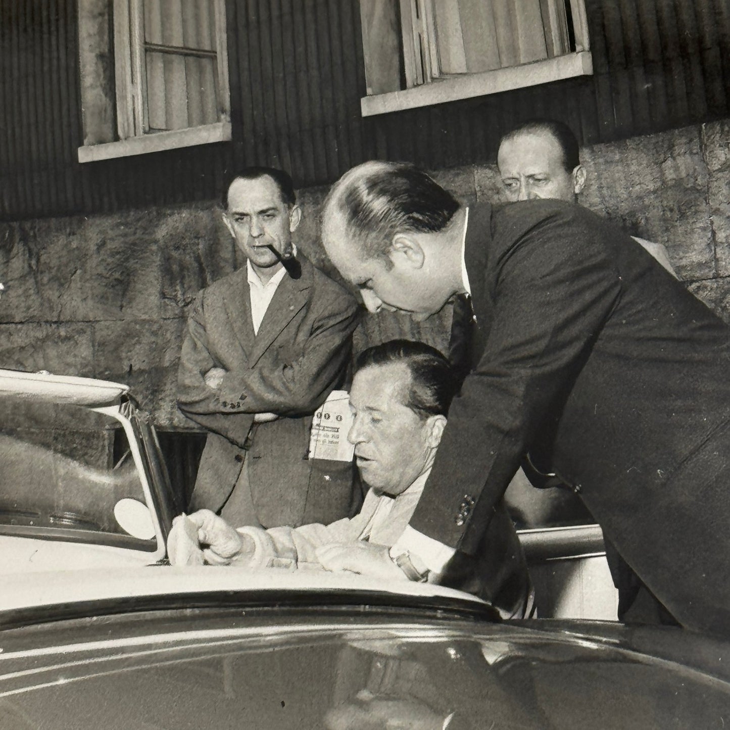 Juan Manuel Fangio Mercedes 300 SL Roadster Italian Press Photo Photograph 1958