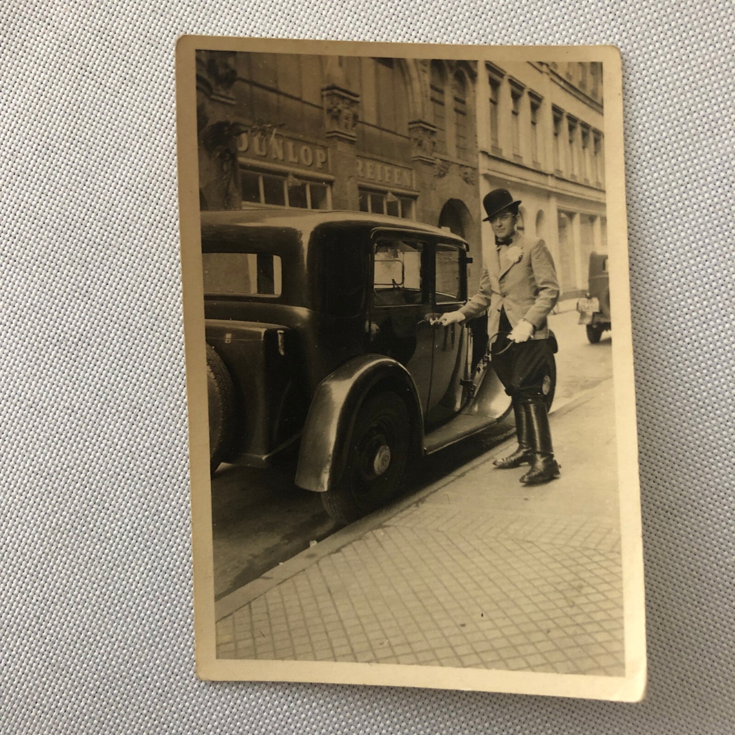 Vintage Photo Photograph Snapshot Man with Car Automobile Germany 1939 + AL22SM2