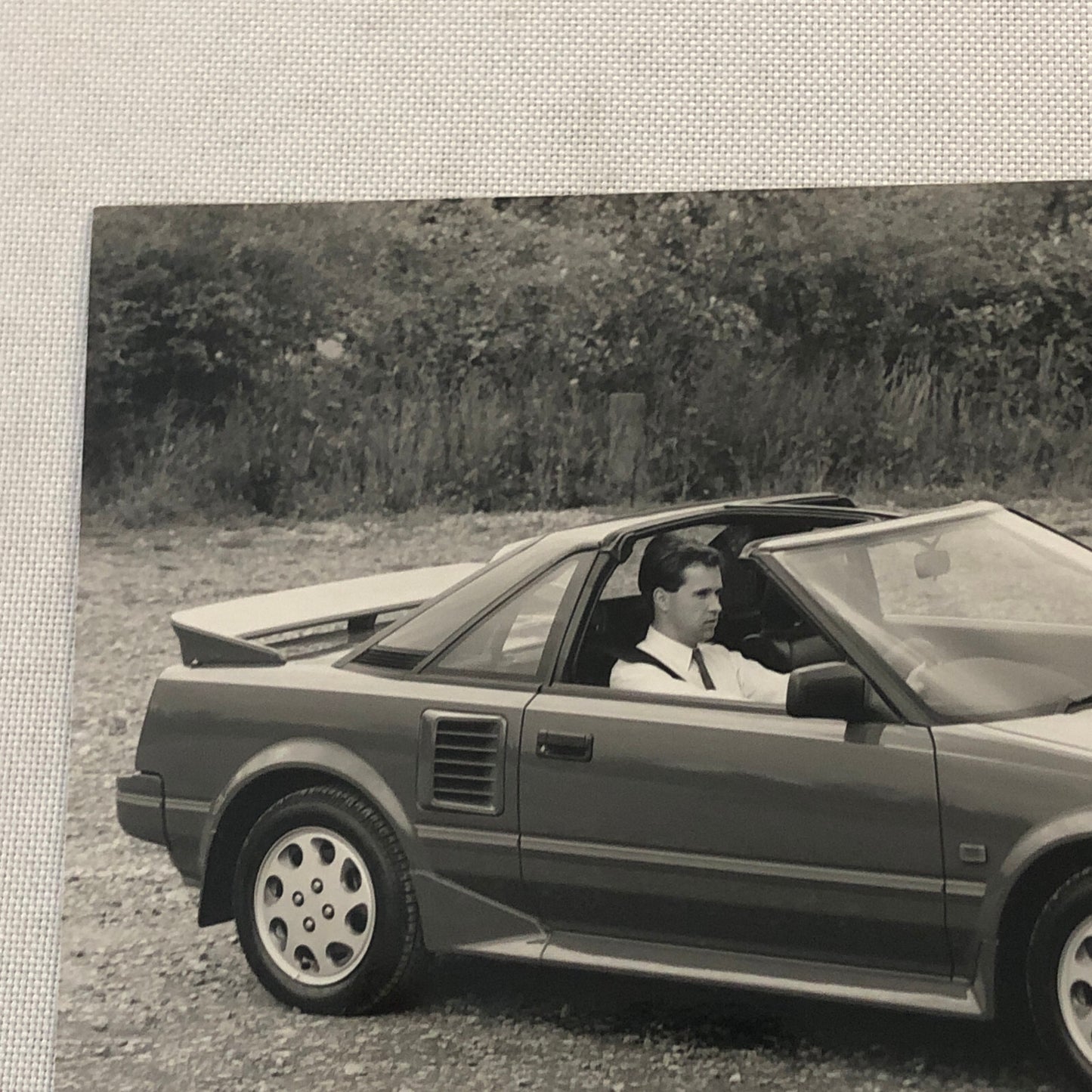 Vintage Toyota MR2 T-Bar Car Factory Press Photo Photograph