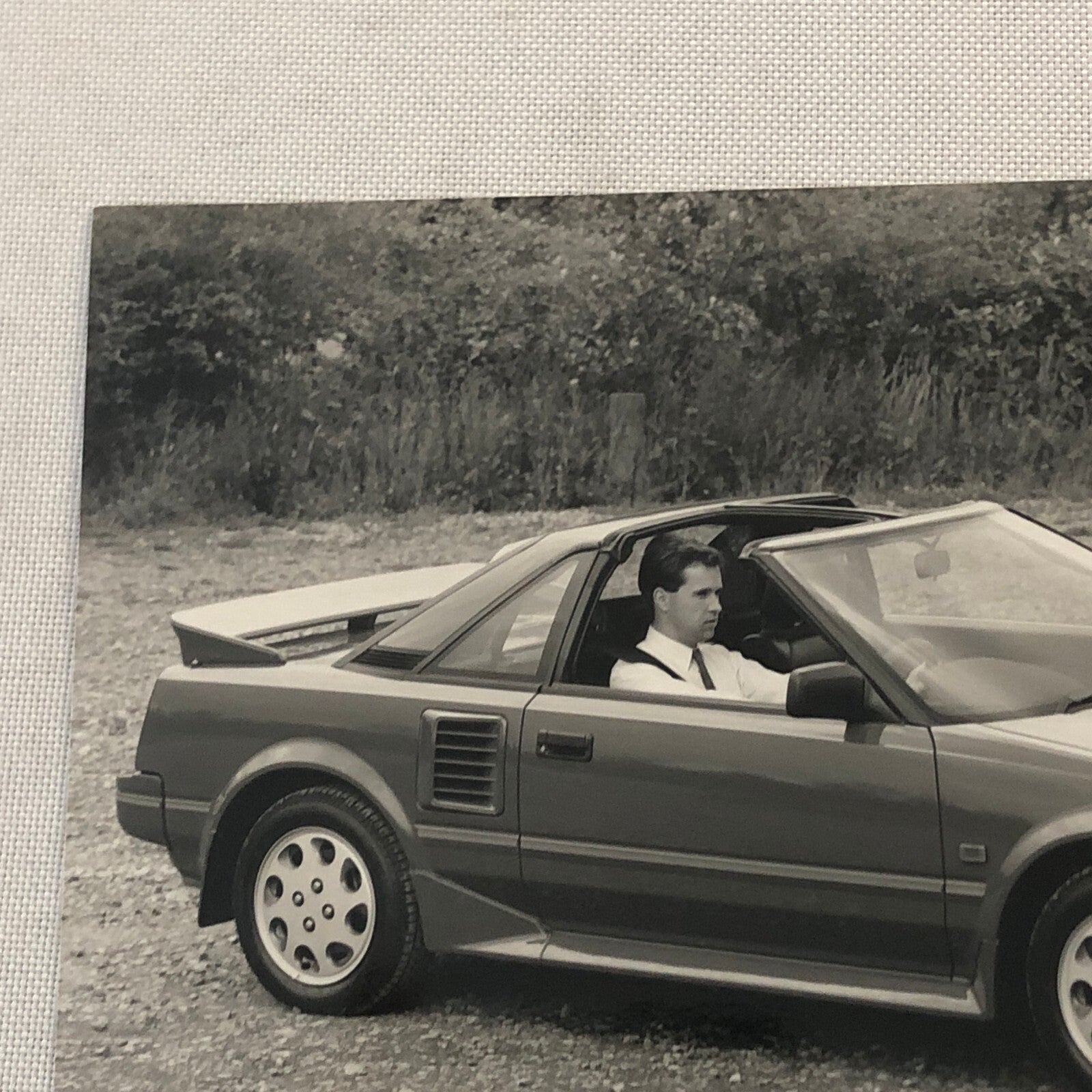 Vintage Toyota MR2 T-Bar Car Factory Press Photo Photograph