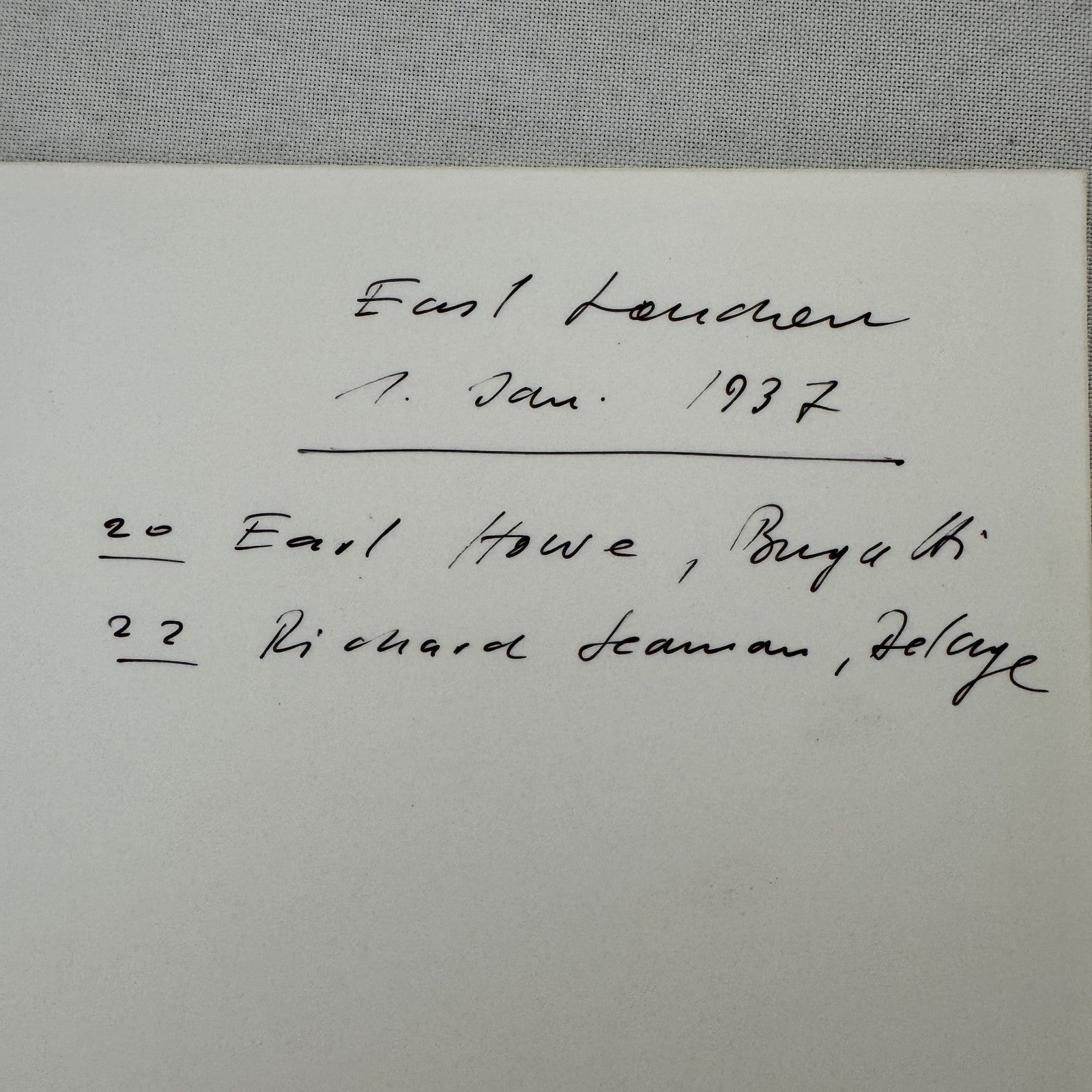 Racing Photograph 1937 Richard Seaman Delage Earl Howe Bugatti Photo Photograph