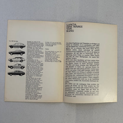 1976 Lancia History Brochure Catalog Flaminia Fulvia Aprilia Aurelia GERMAN