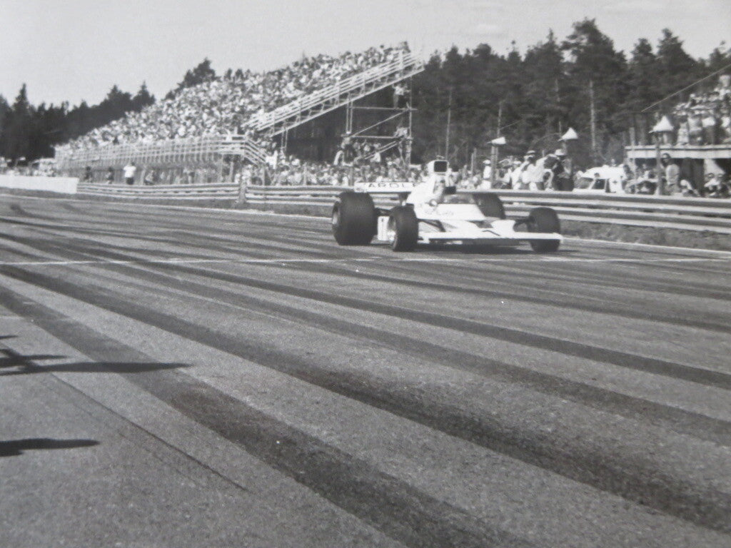 Vintage 1973 Swedish Grand Prix Racing Race Car Photograph Photo Denny Hulme