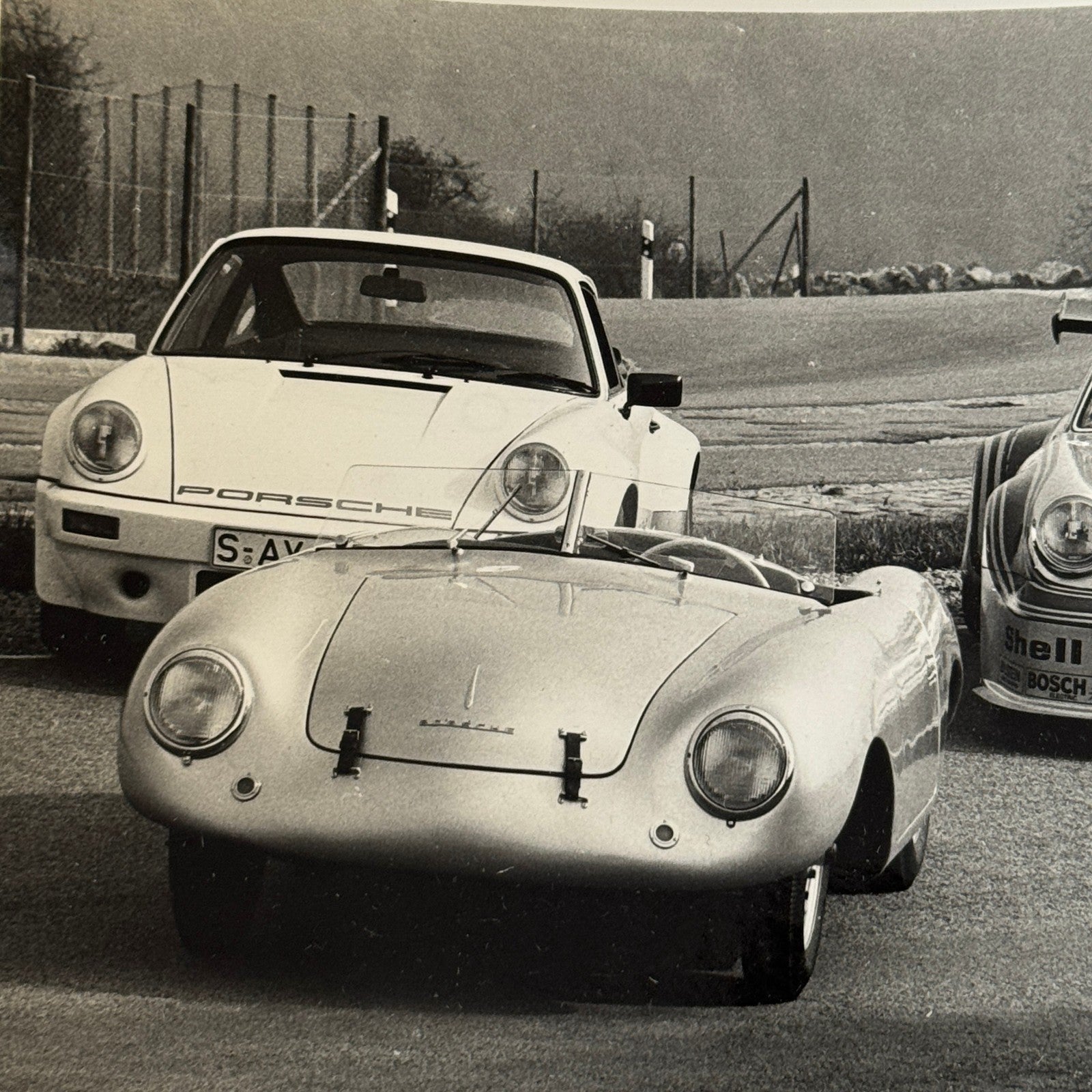 Vintage Porsche Racing Car Factory Photo Photograph Print