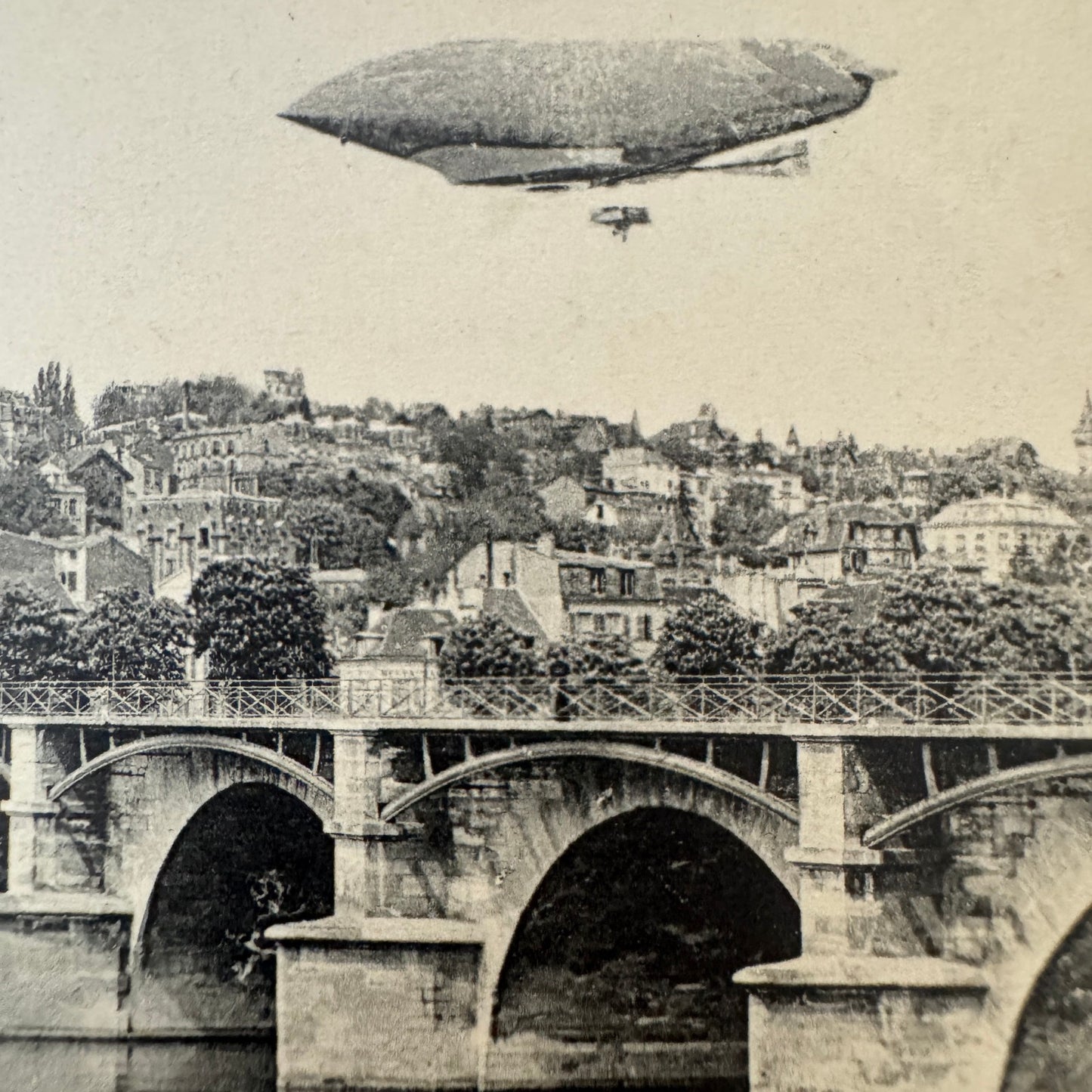 Vintage Military Zeppelin Airship Dirigible Postcard Post Card French Liberte