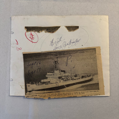 Vintage Ship Boat Photo Photograph Print HMCS Labrador Ship