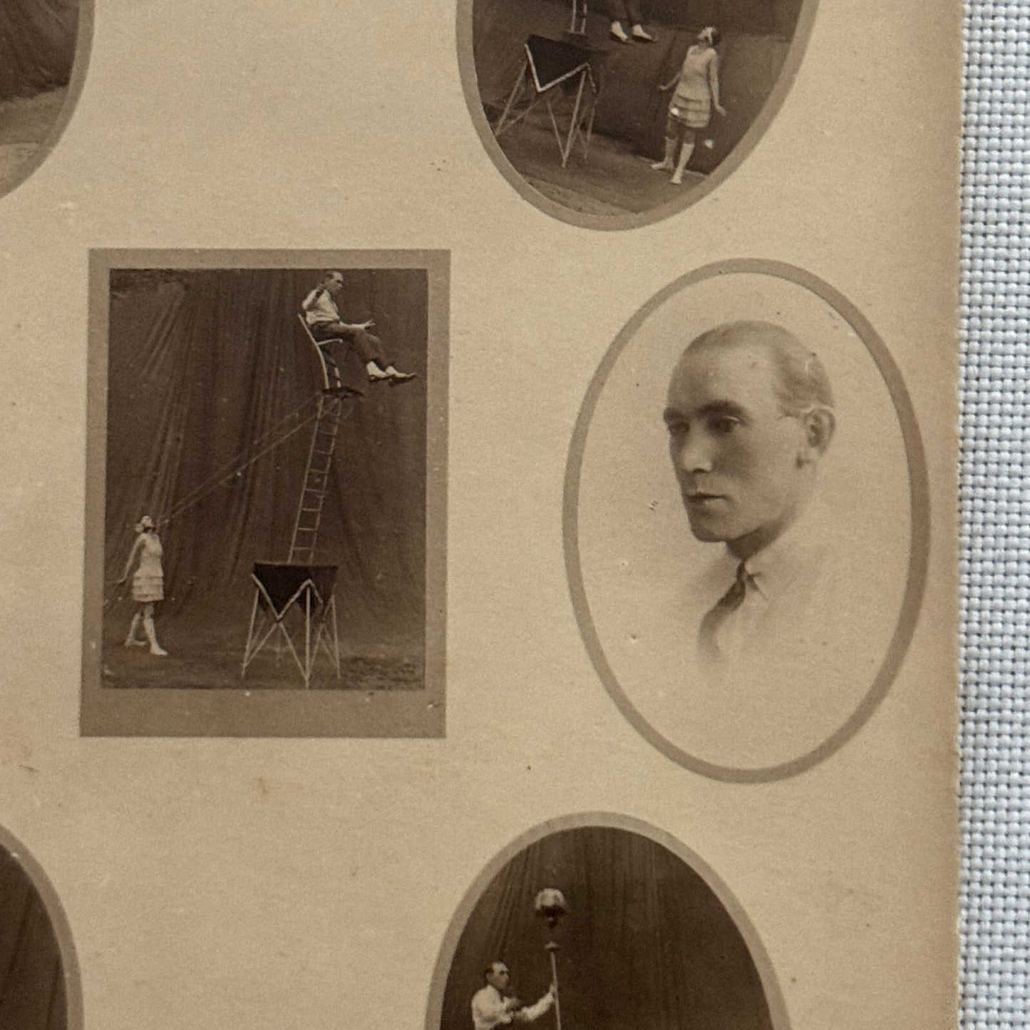 Vintage Circus Act Postcard Post Card Arens and Prince Balancing Act Acrobat