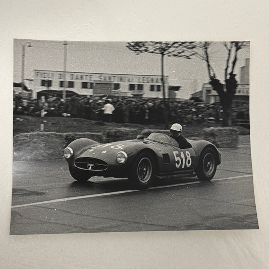Mille Miglia Racing Photo Francesco Giardini Maserati Car 1956 Modern Print