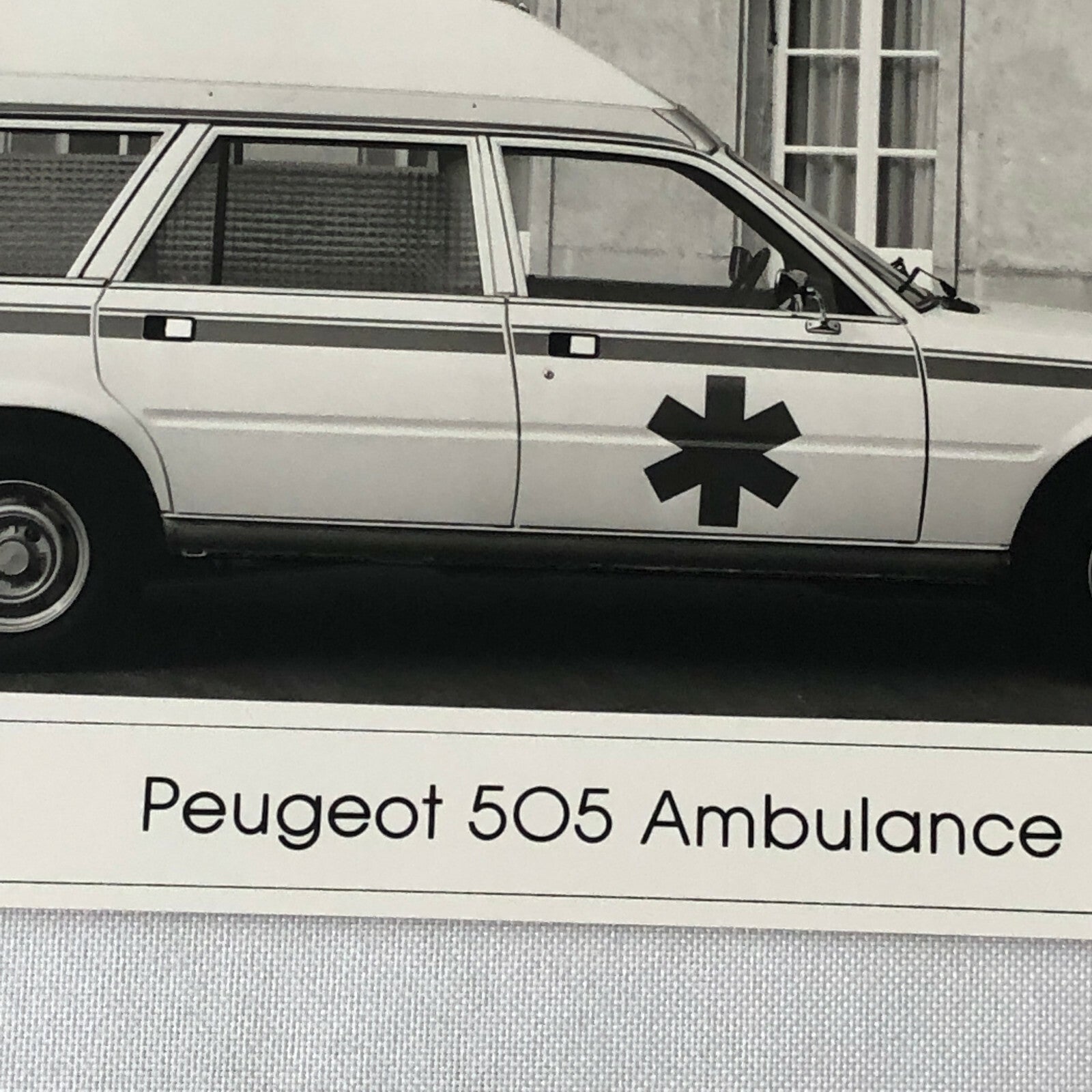 Vintage Peugeot 505 Ambulance Van Factory Press Photo Photograph 