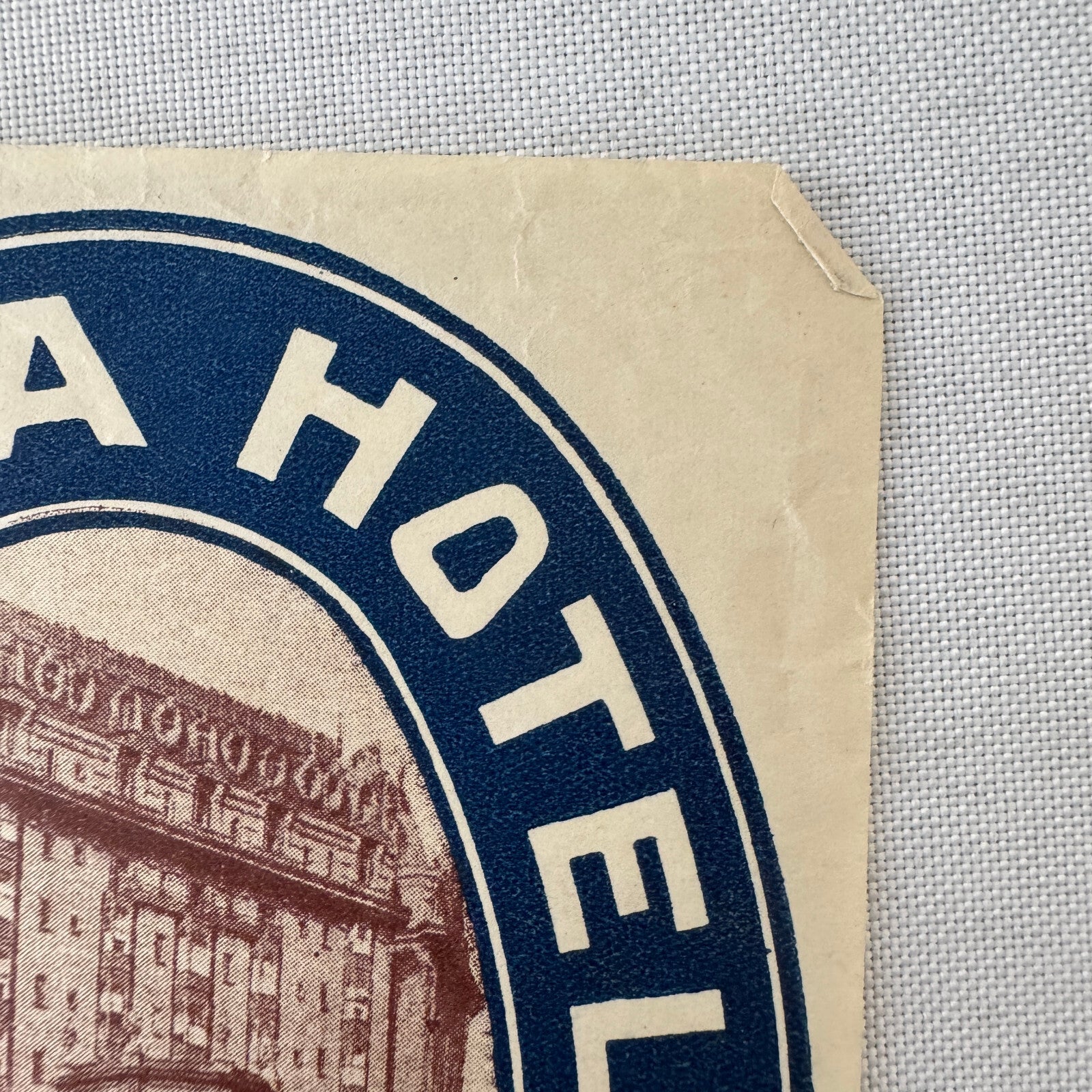 Vintage Hotel Travel Luggage Label Plaza Hotel Buenos Aires Argentina