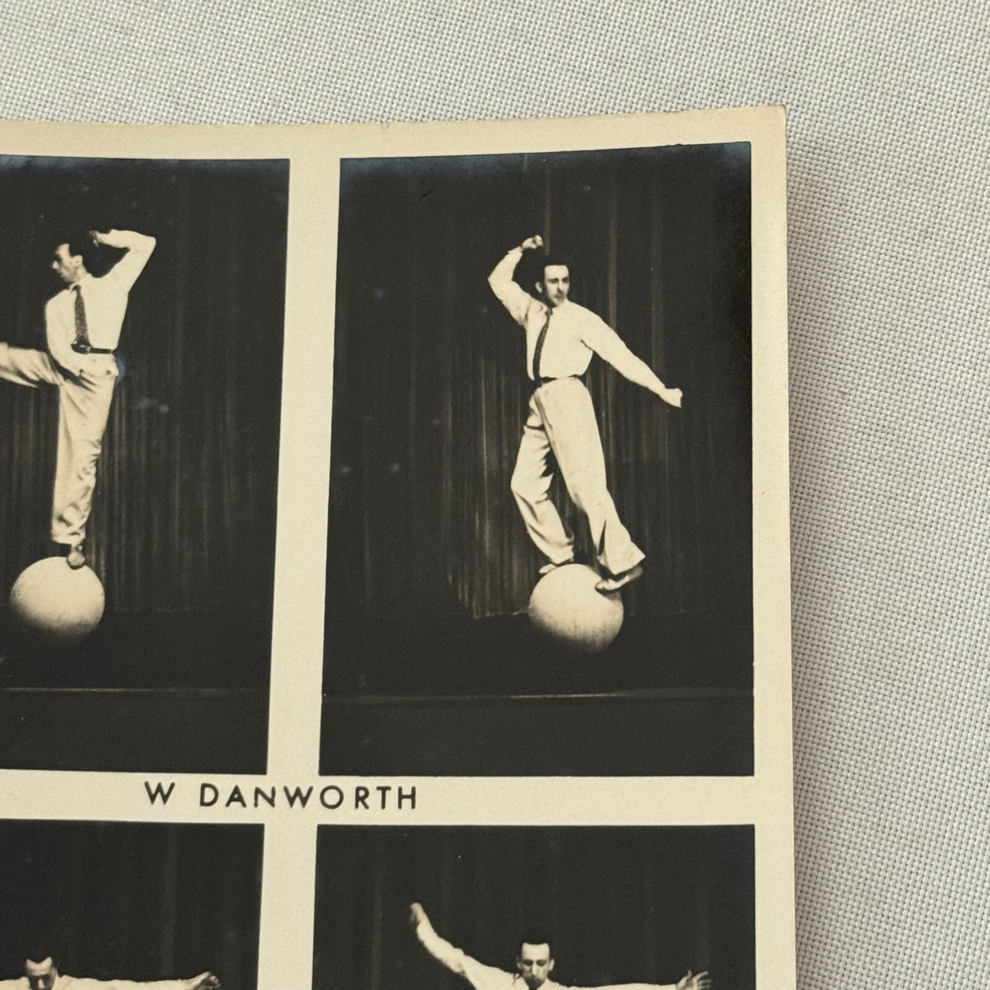 Vintage Circus Acrobat Balancing Act Photo Photograph W Danforth