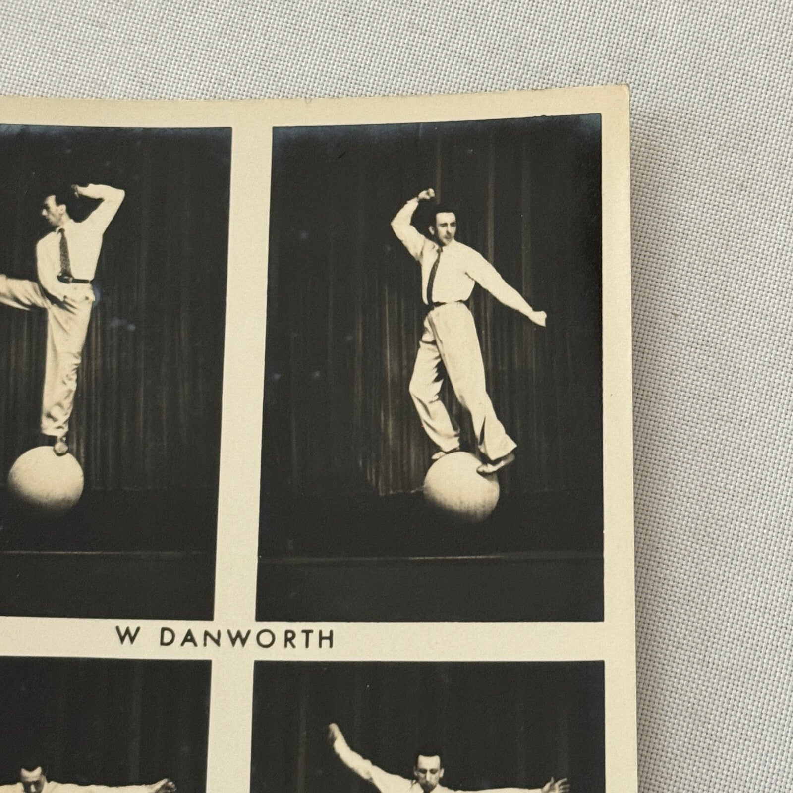 Vintage Circus Acrobat Balancing Act Photo Photograph W Danforth