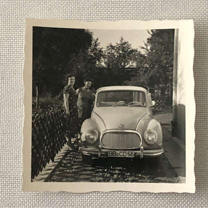 Vintage Photo Photograph  Women with Auto Union Audi Car - Tag AL22SM2