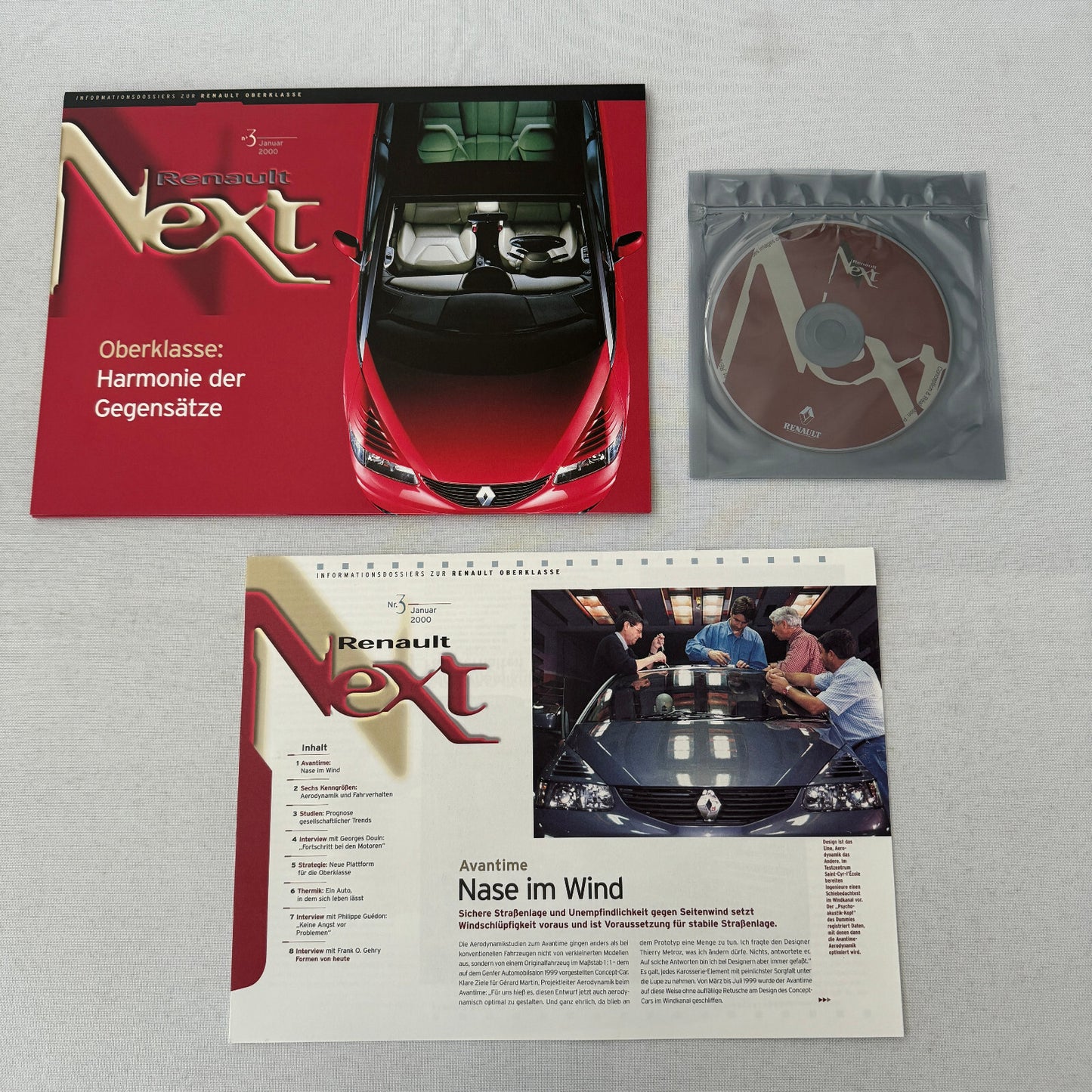 2000 Renault Next Factory Brochure Magazine German Text Concept Cars