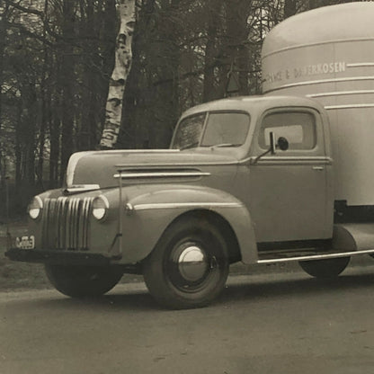 Vintage Photo Photograph of a Truck and Trailer Lot of 2 - Denmark ? 