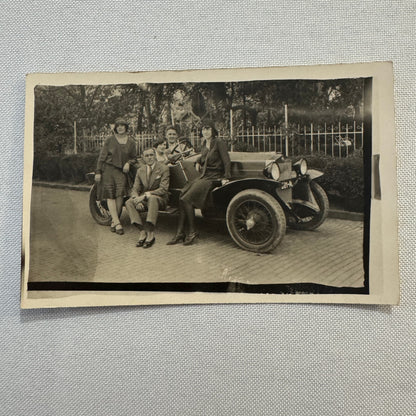 Vintage Postcard Real Photo Postcard RPPC People Fiat Car Automobile