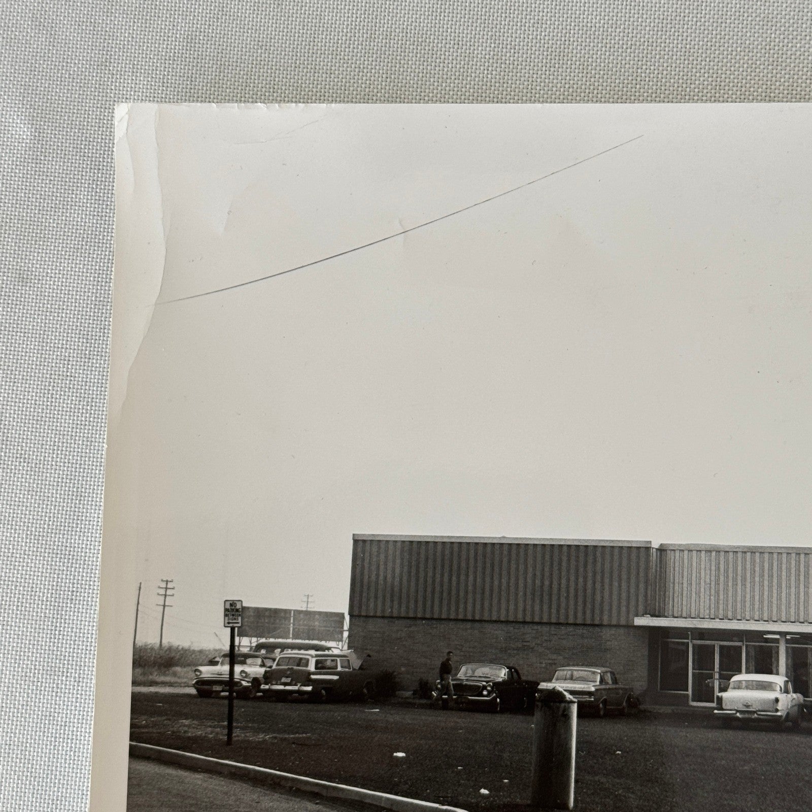 Vintage Photograph Photo Print 1950s 1960s Cars Automobiles Outside Building