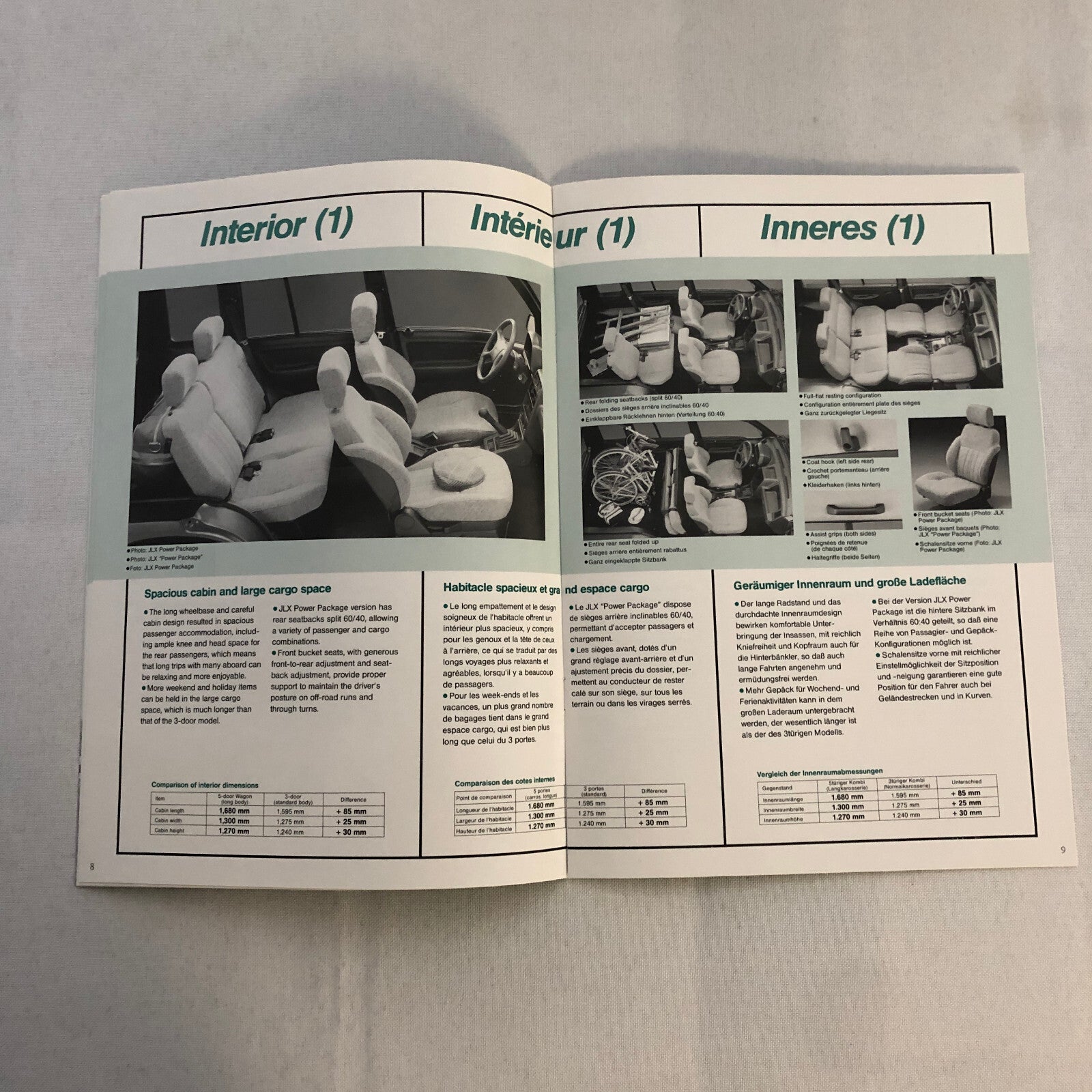 Suzuki Vitara 5-Door Wagon Press Kit Brochure Catalog 1991