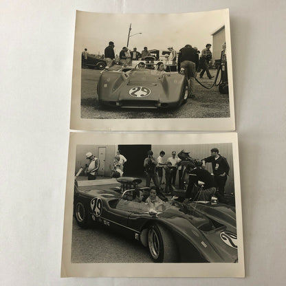Vintage Racing Car Photo Photograph Lot of 2 - Couple in Can Am Car CanAM