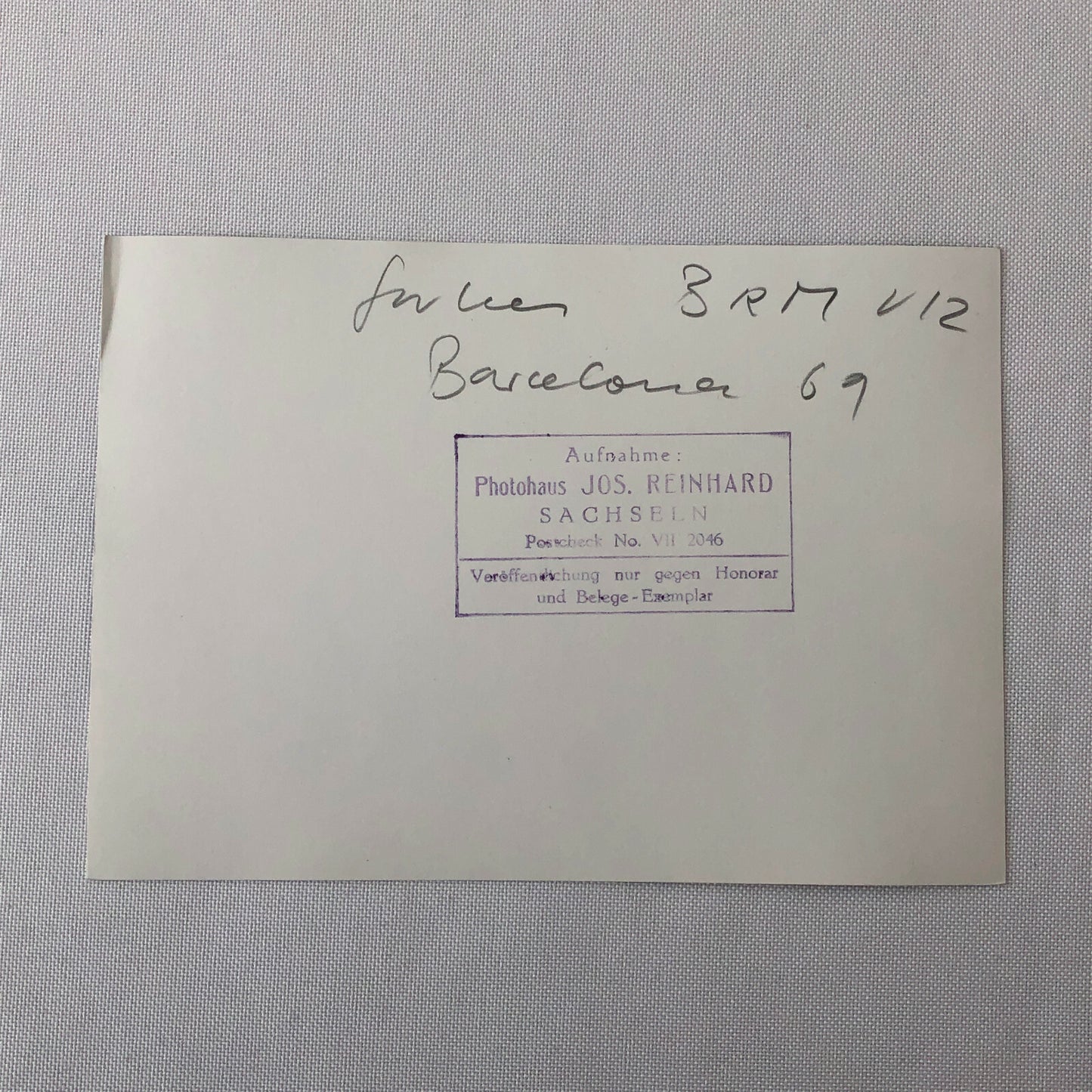 Vintage Racing Photo Photograph John Surtees BRM V12 1969 Barcelona Spain GP 