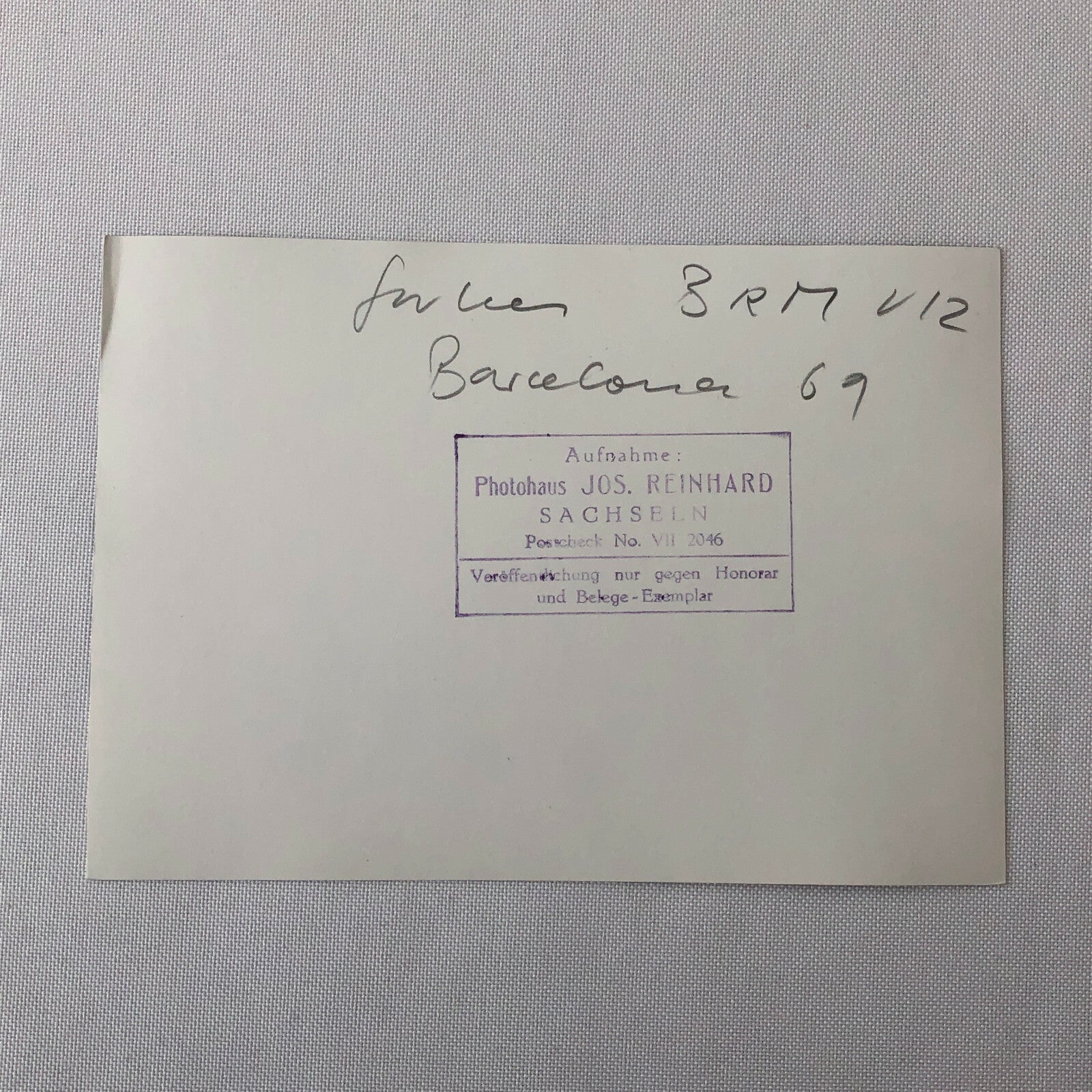 Vintage Racing Photo Photograph John Surtees BRM V12 1969 Barcelona Spain GP 