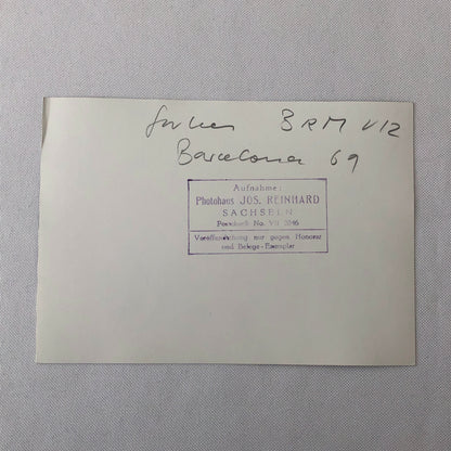 Vintage Racing Photo Photograph John Surtees BRM V12 1969 Barcelona Spain GP 