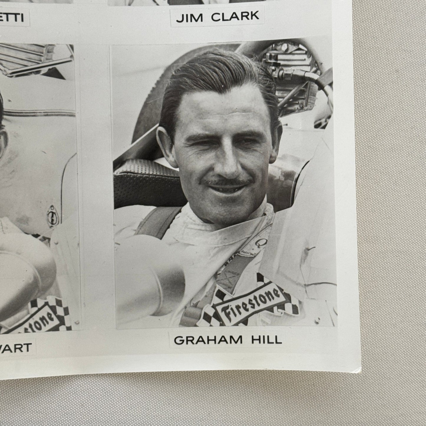Vintage Racing Driver Photo Jackie Stewart Mario Andretti Jim Clark Graham Hill
