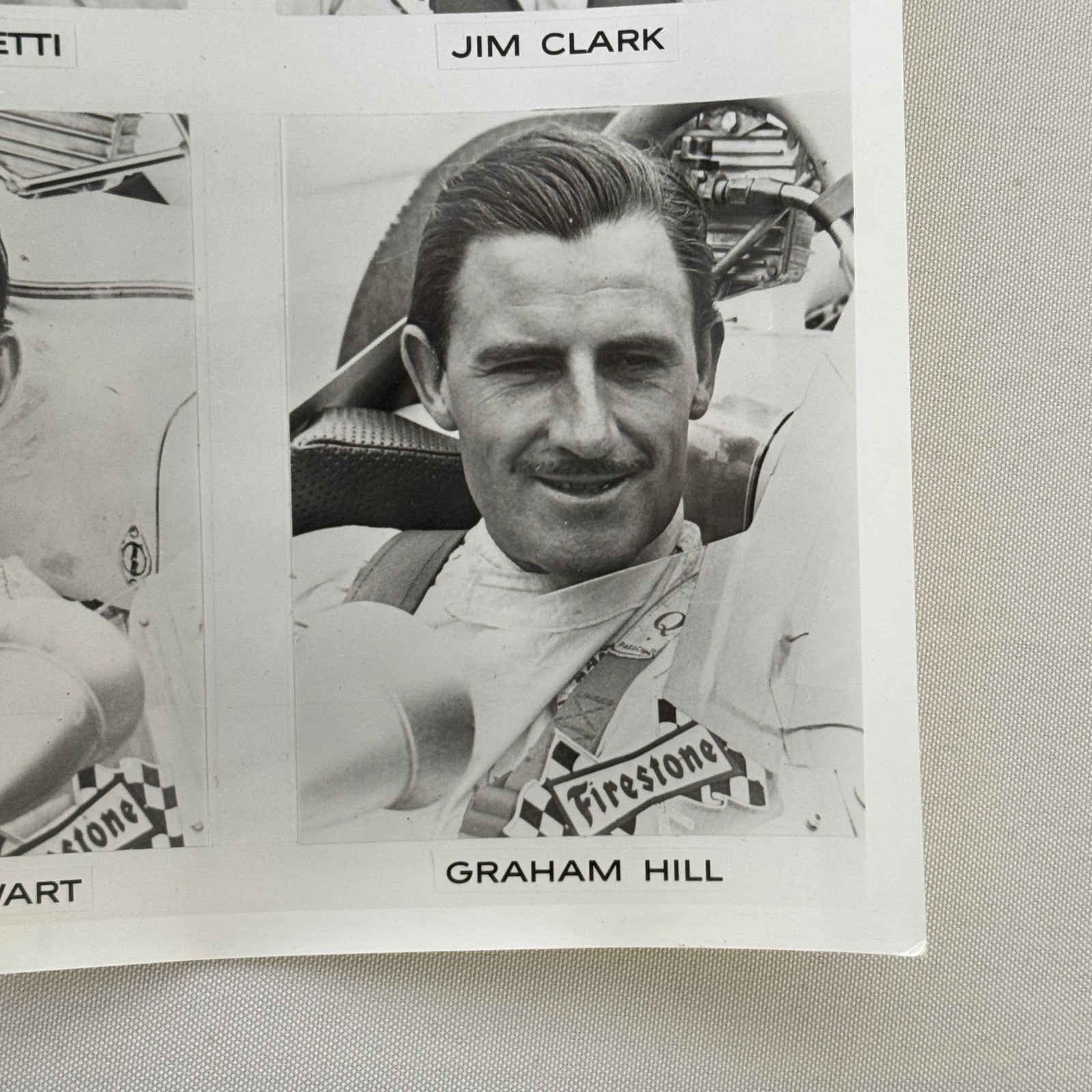 Vintage Racing Driver Photo Jackie Stewart Mario Andretti Jim Clark Graham Hill
